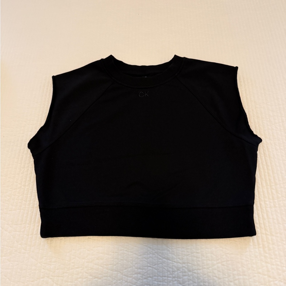 Calvin Klein Black Performance Crop Top Size M